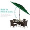Best Choice Products 10ft 3-Tier Solar Patio Umbrella w/ 24 LED Lights, Tilt Adjustment, Easy Crank